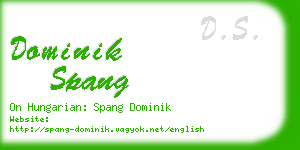 dominik spang business card